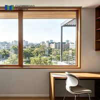 Fenêtres en bois recouvertes d'aluminium, triple vitrage, verre trempé isolant, insonorisation, isolation thermique, certifiées CE pour appartement