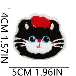 Patchs <span class=keywords><strong>en</strong></span> toile personnalisés brodés et thermocollants <span class=keywords><strong>en</strong></span> forme d'animaux de dessin animé <span class=keywords><strong>en</strong></span> peluche, <span class=keywords><strong>en</strong></span> <span class=keywords><strong>tissu</strong></span> polyester pour chapeaux, sacs, chaussures et décoration intérieure - Product Image 6