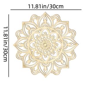 Art mural en métal en forme de lotus, décoration <span class=keywords><strong>murale</strong></span> mandala, grande sculpture <span class=keywords><strong>murale</strong></span> en métal pour salon - Product Image 4