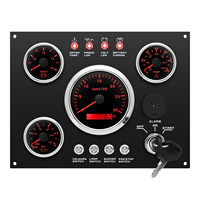 Aksesoris Kapal 250*190mm Panel Instrumen 4 Gauge