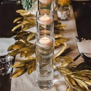 Glass Candlelight Home Decoration Cylinder Vases <b>Dinner</b> Holder Table Centerpieces Water Floating <b>Candle</b> Party Wedding Decoration - Product Image 4