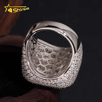 Nuovi Arrivi: Anello da Uomo di Lusso in Argento Massiccio S925 con Moissanite VVS Iced Out, Design Hip Hop con Incastonatura Invertita, Gioiello da Uomo