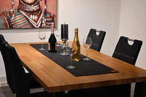 <span class=keywords><strong>Runner</strong></span> da tavolo in feltro di spessore 5MM lavabile <span class=keywords><strong>grigio</strong></span> scuro antiscivolo per tavolo da pranzo - Product Image 3