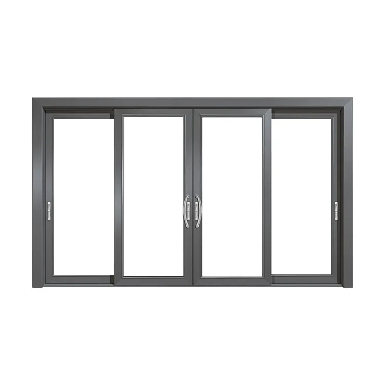Modern Design Heavy-Duty Thermal Break Sliding Aluminum Patio Glass Door Soundproof for Residential & Commercial Use for Villas
