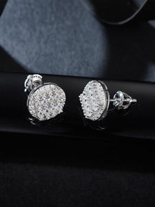 أقراط مرصعة بقص مستدق من الفضة الإسترليني ، أقراط مرصعة بالمويسانيت ، شهادات GRA VVS للحفلات أو الهدايا للأطفال - Product Image 5