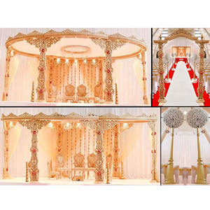 Mandap de Boda Dinámico Tallado en Madera, Impresionante Mandap de Madera para Bodas, Hermoso Mandap de Madera para Bodas, Fabricante de Mandaps de Madera en Canadá - Product Image 1