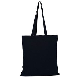 Black Fashion Shopping Print Canvas Tote <b>Bag</b> Reusable Custom <b>Bags</b> Wholesale With Logo - Product Image 1
