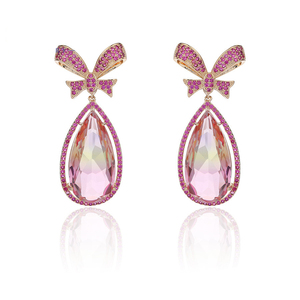 YSearring-586 xuping-pendientes de plata de primera ley para mujer, aretes pequeños, plata esterlina 18, zirconia, circonita, zirconita, color dorado, 18K - Product Image 1
