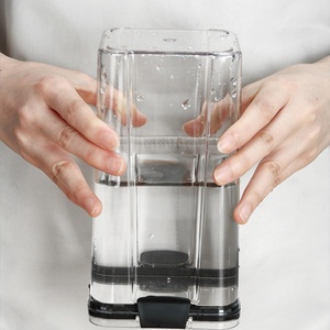 Eco-Friendly Clear Glass Food Storage <b>Jars</b> Modern Airtight Plastic Lid Capacity for Candy <b>Cookie</b> Rice Sugar Nuts Storage - Product Image 4