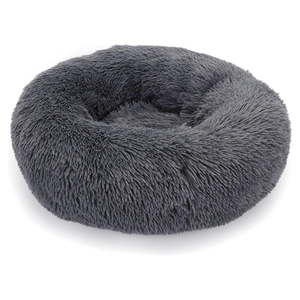 Lits pour animaux de compagnie de lit de chat moelleux de coussin lavable ultra doux de fausse fourrure, lit de luxe écologique de canapé rond en peluche lavable de chien - Product Image 1