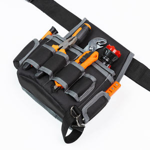 Custom Electricians Tool Bags with 8 Pocket Hardware Storage Fanny Pack <strong>Work</strong> <strong>Belt</strong> Heavy Duty Toolbags Portable Toolkit Waist Bag - Product Image 2