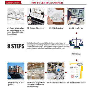 Armoires de cuisine modernes en <span class=keywords><strong>bois</strong></span> massif naturel, <span class=keywords><strong>couleur</strong></span> noyer, panneaux plats sur mesure Alland, pour projets résidentiels - Product Image 6