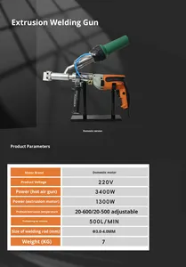 Portable Hot Melt Extrusion <b>Plastic</b> Welding Gun Machine Pp/pe <b>Rod</b> Type 220v 7kg 20-500c Mainland China - Product Image 4