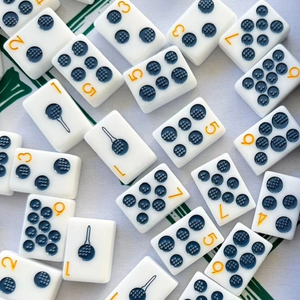 Premium Acrylic <b>MAHJONG</b> TILES WINNING WHITE THE COUNTRY CLUB <b>SET</b> - Product Image 5