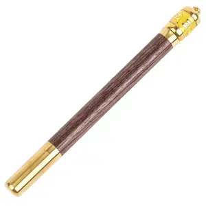 Religion Konzept Jesus Pens Sammlerstücke Worte der Wahrheit drehen Schrift runden Stift Messing Holz 3D Emboss Vivid Zen Pen