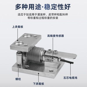 Module de pesage à soufflet Transcell Technology Inc. BSH-100kg, capteur à poutre en S, capacité 100-500kg, précision C3, fabriqué aux États-Unis - Product Image 2