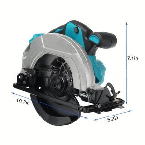 21V Lithium Battery <b>Powered</b> 6-Inch Cordless Circular <b>Saw</b> Brushless Motor Dust Port Handheld Wood Stone Cutting Machine - Product Image 4