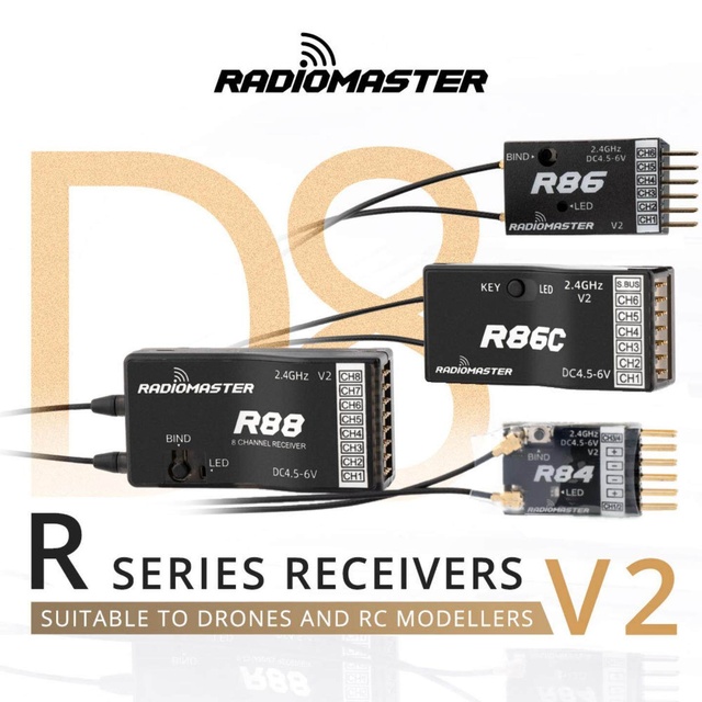 RadioMaster ELRS Receiver R88/R86/R86C/R81 for Remote Control & UAV Accessories Made in China