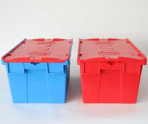 Stacking Crate Stack Crate Warehouse Large Industrial Stacking Nesting Storage Tote Turnover Moving Plastic Crate With Lids