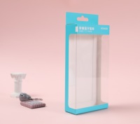 Custom Clear Plastic PVC PET Hanging Charger Bluetooth Mouse Electronic Product Packaging Paper Boxes
