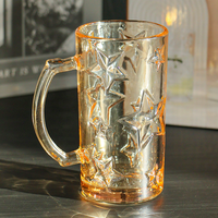 Tasse en verre personnalisée créative pour bar à bière tasse à bière en verre ambré tasse à bière en verre avec poignée