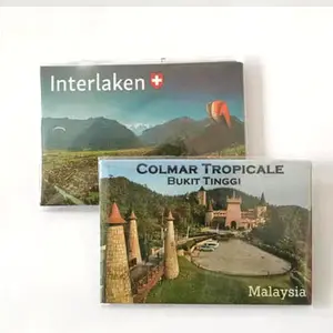 Souvenir turistici magneti in latta regalo foto economiche personalizzate magnete per frigorifero in metallo da tutto il mondo