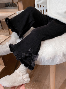 <span class=keywords><strong>Pantaloni</strong></span> Autunno Inverno per Ragazze 3-10 Anni, Casual Larghi in Tessuto di <span class=keywords><strong>Velluto</strong></span> <span class=keywords><strong>a</strong></span> <span class=keywords><strong>Coste</strong></span> con Isolamento in Peluche e Tecnica Ricamata - Product Image 2