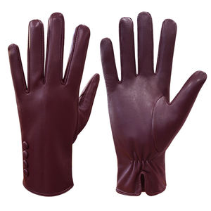 Gants en cuir de mouton à la mode pour femmes, vente en gros, gants en cuir véritable de bonne qualité pour femmes - Product Image 5