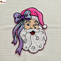 Patchs de Noël 2026 en gros, personnalisés, grands, tête de cerf, sequins, broderie chenille, thermocollants pour vêtements