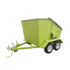 3M3/4 M3/6M3/9M3 Painted <strong>Mobile</strong> <strong>Skip</strong> Bin <strong>Trailer</strong> - Product Image 1