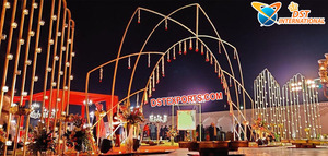 แผงฉากหลังติดผนังรูปเทียนงานแต่งงานพราวแบบทันสมัยกรอบเพชรเป็นประกายสำหรับตกแต่งงานแต่งงานของอินเดียเวทีงานแต่งงานออสเตรเลีย - Product Image 4