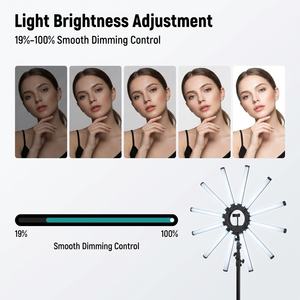 Anneau lumineux LED de 36 pouces 180W avec 12 bras, kit d'éclairage photo multi-tubes, éclairage vidéo de <span class=keywords><strong>studio</strong></span> réglable 3200K 5600K - Product Image 4