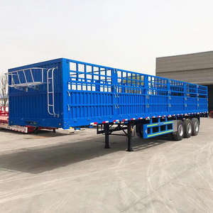 Semi-remorque de transport de bétail (bovins, ovins, volailles) à 3 essieux, 30-60 tonnes, avec ridelles latérales, prix de vente - Product Image 3