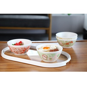 Assiette ronde simple en mélamine, motif dessin animé, écologique, 17*17*7cm, finition polie, pour le Vietnam - Product Image 2