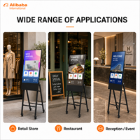 Écran d'affichage numérique double face de 43 pouces, écran publicitaire LCD fin à suspendre pour vitrine de magasin et centre commercial