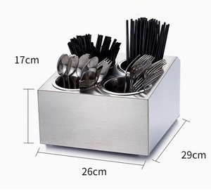 Support de rangement pour couverts en acier inoxydable, boîte à fourchettes et couteaux, équipement de buffet pour restaurant occidental - Product Image 5