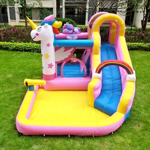<strong>Funny</strong> Horse Oxford <strong>Inflatable</strong> Bouncy Castle Commercial Small Kids <strong>Inflatable</strong> Bounce House with <strong>Slide</strong> and <strong>Pool</strong> - Product Image 1