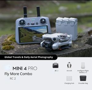 Drone RC professionnel Mini 4 Pro avec lumières LED pour la photographie aérienne tout-en-un pour débutants, pack Fly More Combo-2 original - Product Image 4