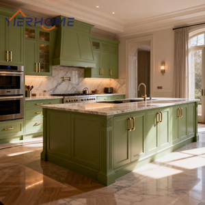 YIERHOME Set <span class=keywords><strong>Cucina</strong></span> Modulare Personalizzato |   Mobili verdi <span class=keywords><strong>con</strong></span> <span class=keywords><strong>isola</strong></span> <span class=keywords><strong>cucina</strong></span> abbinata - Soluzione completa - Product Image 3