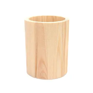 Pine wood pen titular caixa de recipiente produtos de estar