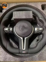 Volant de remplacement en cuir pleine fleur à 3 branches pour BMW Série 3, Série 5, M3, M5, F10, F30, F16, F32, F90, E90, avec palettes de changement de vitesse sport personnalisées