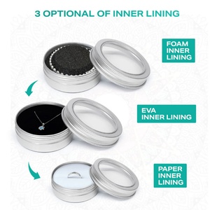 Lata de Aluminio Redonda Cilíndrica Personalizada de Alta Calidad de 2.1 oz, 60 g, 60 ml, con Ventana Transparente y Tapa de Rosca, para Uso Cosmético, Regalos y Galletas - Product Image 4