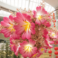 Grand modèle de fleur gonflable, fleurs gonflables lumineuses pour la décoration commerciale, la publicité et les grands événements à thème festif