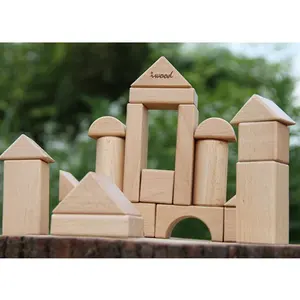 Green Forest Design City Building Wooden Printing Blocks