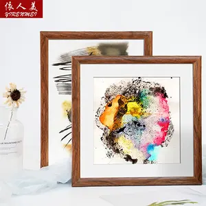 Vierkante Houtachtige Plastic Fotolijst 10 Inch 12 Inch 16 Inch 20 Inch Kids Artwork Frame