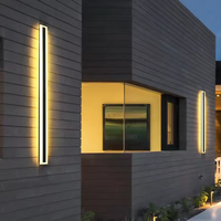 Applique murale LED extérieure longue en aluminium étanche IP65, luminaire moderne pour jardin, hôtel, villa, bande linéaire