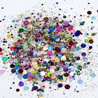 Paillettes en vrac multicolores KingCh en pots plastiques pour gobelets boule de neige, slime, maquillage de festival et visage