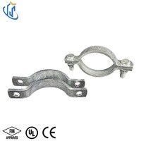Collier de serrage en acier à deux boulons UTTERLY UTT60 pour conduites froides et chaudes non isolées dans les systèmes de CVC commerciaux, compatible avec les tuyaux de 1/2 à 8 pouces