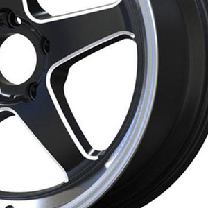 Rodas de carro <span class=keywords><strong>5x114.3</strong></span> 18 polegadas, rodas de liga de alumínio preta, brilhante, cinco raios, 4x4, lâminas fundidas por atacado, suv