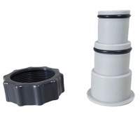 4er-Pack korrosionsbeständige Kunststoff-Poolschlauchadapter 1,5 Zoll 1,25 Zoll Verbindungsklemme Dichtscheibe für Intex-Gewindepumpen für Aufstellpools